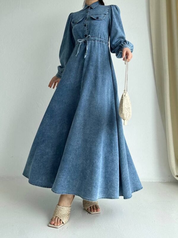 Denim Shirt Dress – Image 5