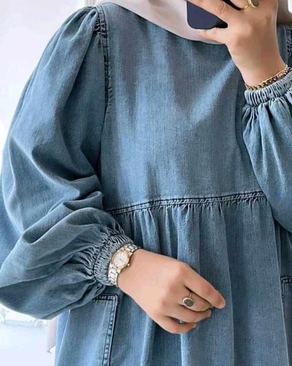 oversize denim dress – Image 4