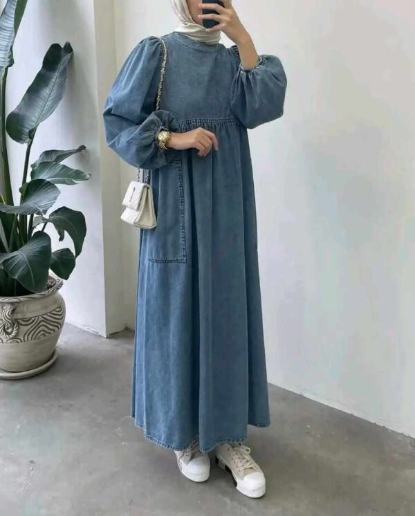 oversize denim dress – Image 3