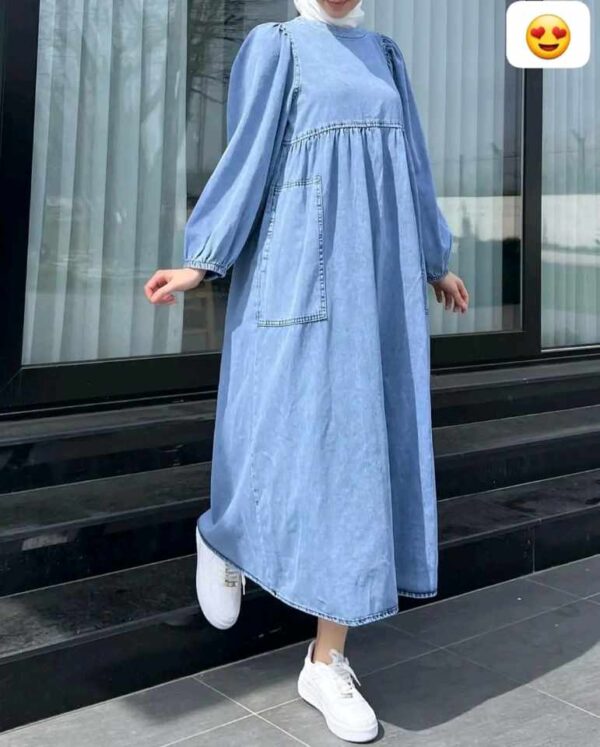 oversize denim dress – Image 2